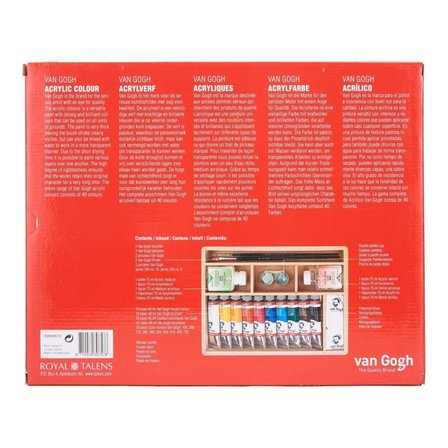 Talens Akrilik Boya Seti Ahşap Kutu 10 x 40ml