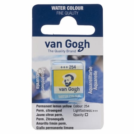 Van Gogh Watercolour Pan Sanatsal Sulu Boya Tablet Permanent Lemon Yellow (Primary) 254
