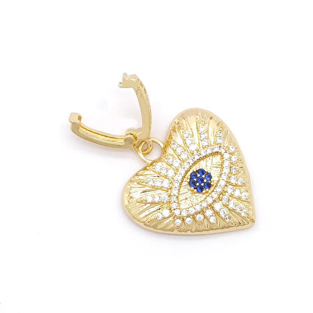 Ajda Charm Çelik Altın Kaplama Kadın Göz Kalpli Model-CHR-115