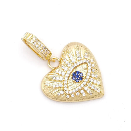 Ajda Charm Çelik Altın Kaplama Kadın Göz Kalpli Model-CHR-115