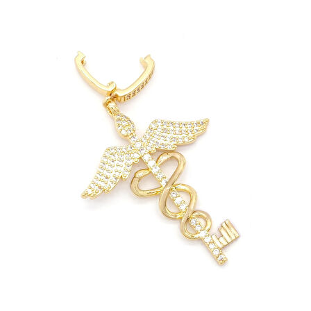 Ajda Charm Çelik Altın Kaplama Kadın Taşlı Melek Model-CHR-127