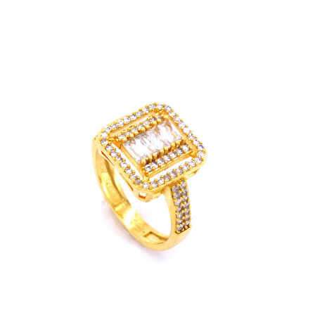 Çelik Baget Yüzük Altın Kaplama YZK-2023