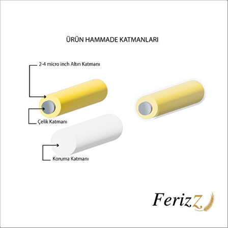 Çelik Yüzük Altın Kaplama Alyans 2 mm YZK-221