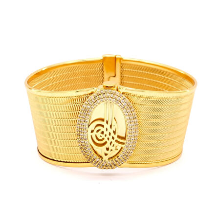 Altın Kaplama Trabzon Hasır Tuğralı Set- SET-169