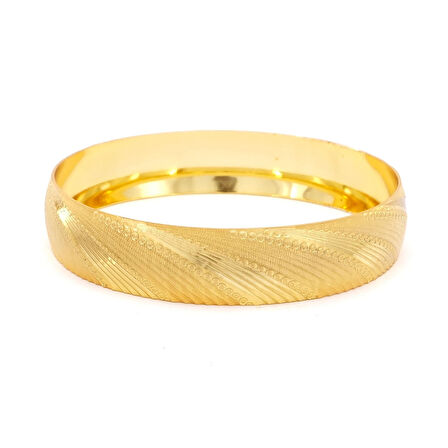 Altın Kaplama Noktalı Dalgalı Model İmitasyon Bilezik-BLZ-3111