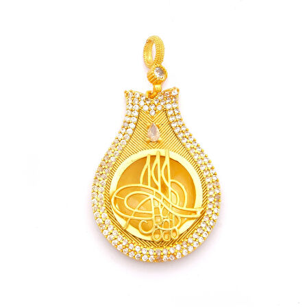 Altın Kaplama Tuğralı Kolye Ucu TGR-717