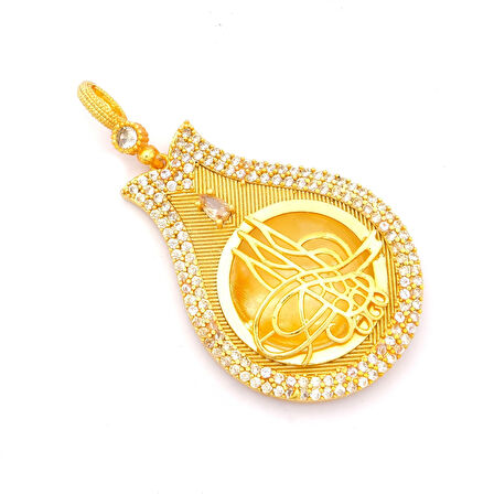 Altın Kaplama Tuğralı Kolye Ucu TGR-717