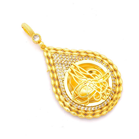 Altın Kaplama Tuğralı Kolye Ucu TGR-715