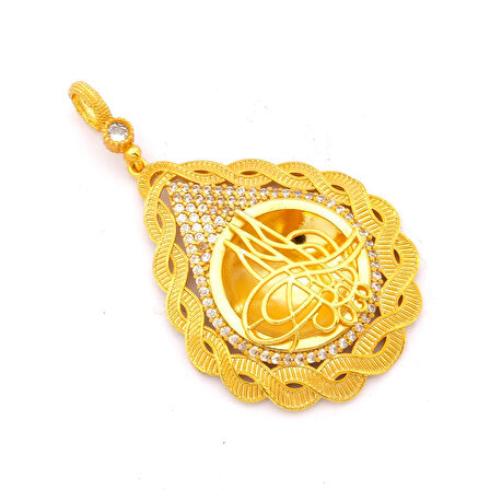 Altın Kaplama Tuğralı Kolye Ucu TGR-716