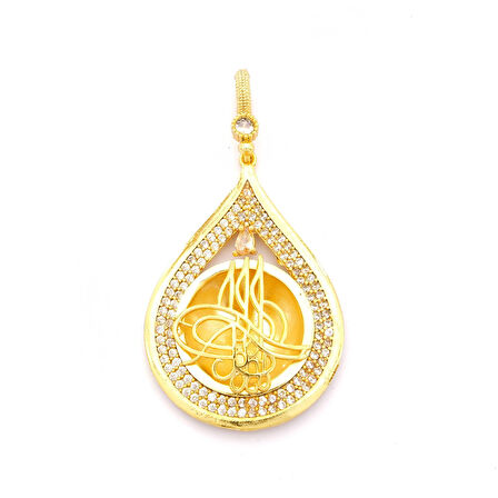 Altın Kaplama Tuğralı Kolye Ucu TGR-719