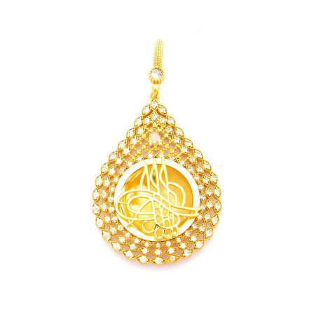 Altın Kaplama Tuğralı Kolye Ucu TGR-721