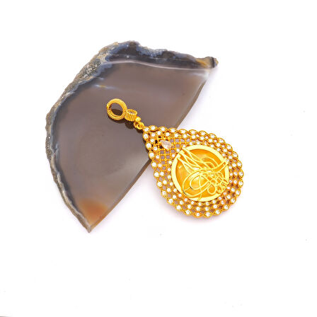 Altın Kaplama Tuğralı Kolye Ucu TGR-721