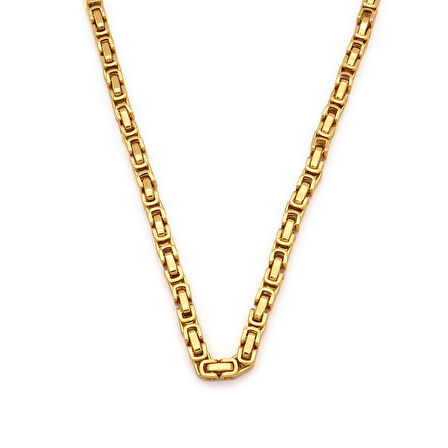 Altın Kaplama Kral Erkek Zincir Kolye ZN-519