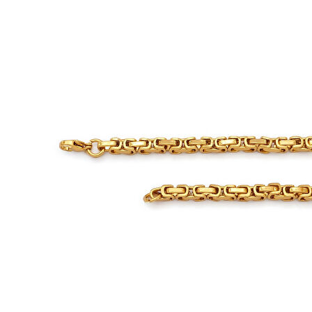 Altın Kaplama Kral Erkek Zincir Kolye ZN-519