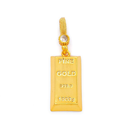 Altın Kaplama Külçe Kolye Ucu TGR-724