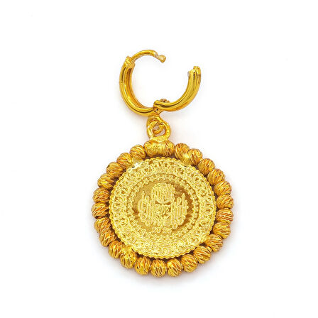 Altın Kaplama Dorikalı Çeyrekli Küpe UNK-823