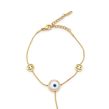 Şahmeran Altın Kaplama Kadın Fatma Ana Eli Nazar Boncuklu Model-SHM-105