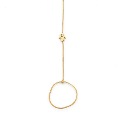 Şahmeran Altın Kaplama Kadın Fatma Ana Eli Nazar Boncuklu Model-SHM-105