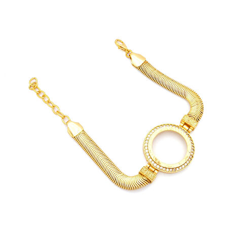 Altın Kaplama Yarım Çerçeve Bileklik BLK-1138