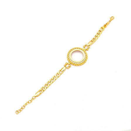 Altın Kaplama Figaro yarım Çerçeve Bileklik BLK-1126