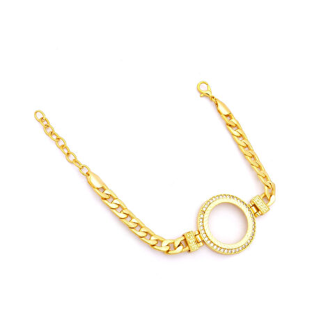 Altın Kaplama Yarım Çerçeve Bileklik BLK-1132