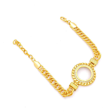 Altın Kaplama Çeyrek Çerçeve Bileklik BLK-1127