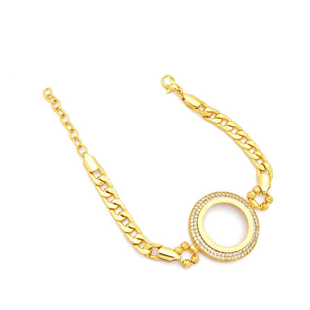 Altın Kaplama Yarım Çerçeve Bileklik BLK-1128