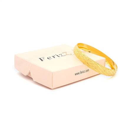 Altın Kaplama İmitasyon 1cm Baklava Model Bilezik BLZ-3122