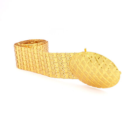 Altın Kaplama Kemer Baklava Desen Tokalı Model-KMR-113