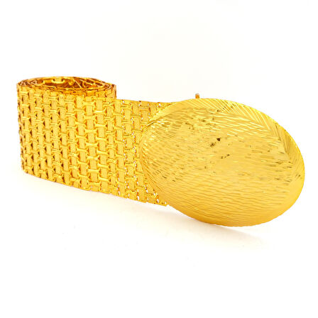 Altın Kaplama Kemer Desenli Tokalı Model-KMR-119