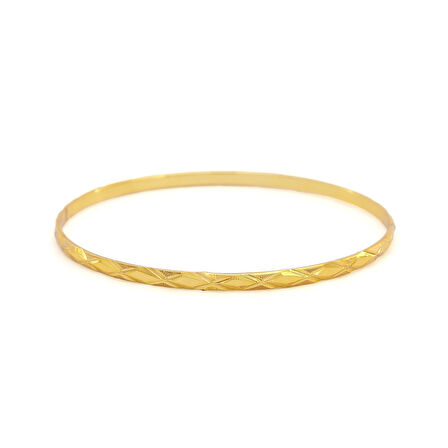 İmitasyon Altın Kaplama 3 mm Baklava Model Bilezik BLZ-3124
