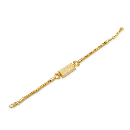 İmitasyon Altın Kaplama Örgü Desenli Külçe Bileklik BLK-1154