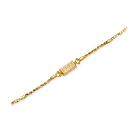 İmitasyon Altın Kaplama Burgu Desenli Külçe Bileklik BLK-1155