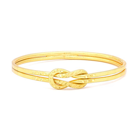 Altın Kaplama İmitasyon Köşeli Desenli Ajda Aşk Düğümü Bilezik BLZ-3117