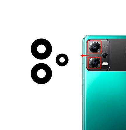 Xiaomi Uyumlu Poco X5 Kamera Lensi Cam 22111317PG, 22111317PI