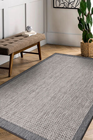 Sisaletta Jüt Görünümlü Sisal Dokuma Modern Kilim | Tozumaz, Robot Süpürge Uyumlu