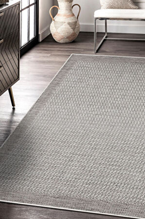 Sisaletta Jüt Görünümlü Sisal Dokuma Modern Kilim | Tozumaz, Robot Süpürge Uyumlu