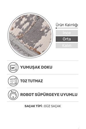 Notteo Modern Halı | Yumuşak Dokulu, Dokuma Tabanlı, 7 mm İnce Form, Dayanıklı