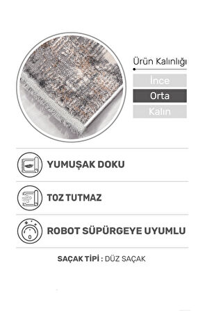 Notteo Modern Halı | Yumuşak Dokulu, Dokuma Tabanlı, 7 mm İnce Form, Dayanıklı