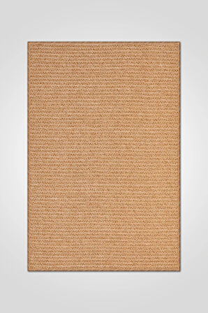 Jutena Jüt Görünümlü Bukle Halı | Hasır Renk, İnce Form, Dayanıklı ve Tozumaz