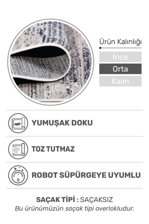 Mokka Modern Halı | Yumuşak Dokulu, 9 mm Orta Kalınlık, Tozumaz ve Robot Süpürge Uyumlu