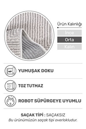 Mokka Modern Halı | Yumuşak Dokulu, 9 mm Orta Kalınlık, Tozumaz ve Robot Süpürge Uyumlu