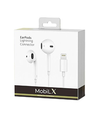 MobiLX iPhone Lightning Kablolu Kulaklık – Orijinal Ses, Mikrofonlu, Tak-Çalıştır