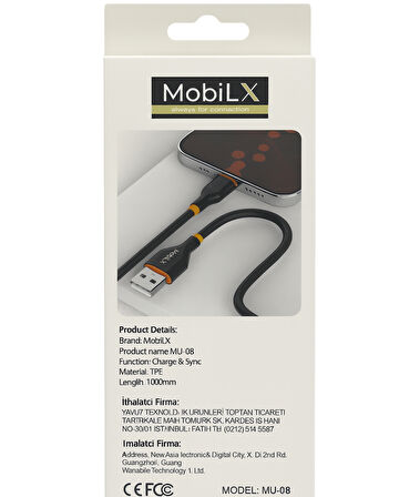 MobiLX 60W Silikon Type-C to Type-C Hızlı Şarj Kablosu