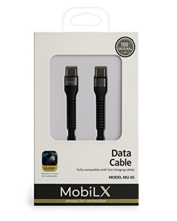 MobiLX Type-C Hızlı Şarj Kablosu – 1.2 Metre | Model: MU-05