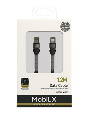 MobiLX iOS Uyumlu Lightning Şarj Kablosu – 1.2 Metre | Model: MU-05