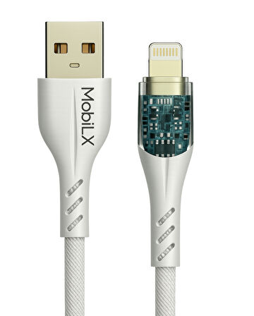 MobiLX 3.4A Lightning Şarj Kablosu – USB to Lightning | Örgülü Yapı | Model: MU-09