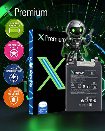 Xpremium Xiaomi Redmi 13 Pro Plus 5G (BM5U) Batarya – 5000 mAh Süper Yüksek Kapasiteli Güçlendirilmiş Pil