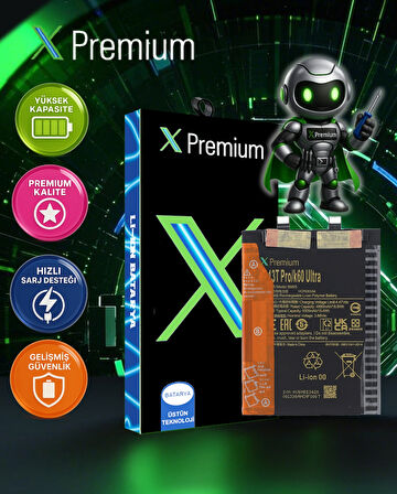 Xpremium Xiaomi Mi 13T Pro (BM5S) Batarya – 5000 mAh Süper Yüksek Kapasiteli Güçlendirilmiş Pil
