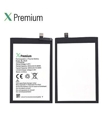 Xpremium Infinix Hot 12 Batarya – 5000 mAh Süper Yüksek Kapasiteli Güçlendirilmiş Pil